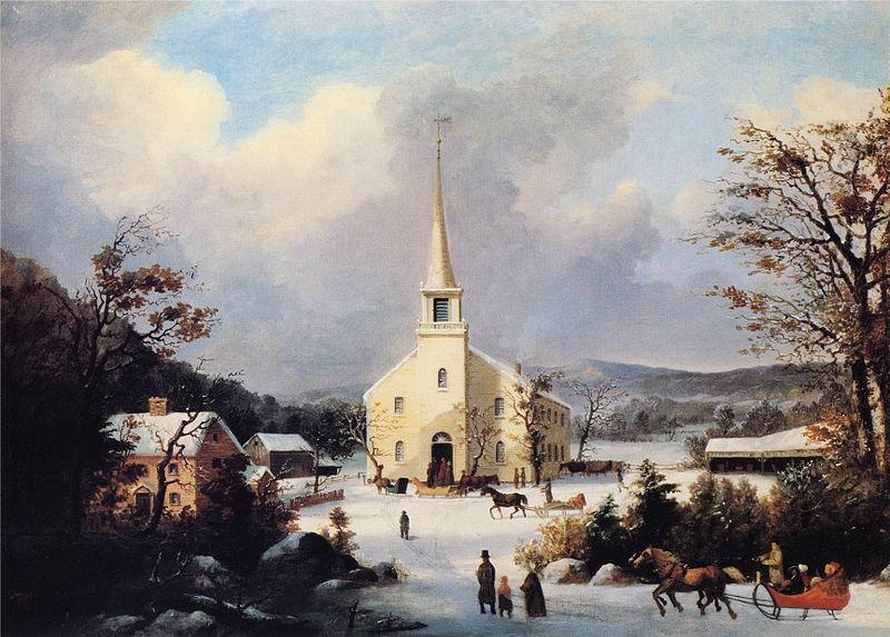 George Henry Durrie Going to Church oil painting image